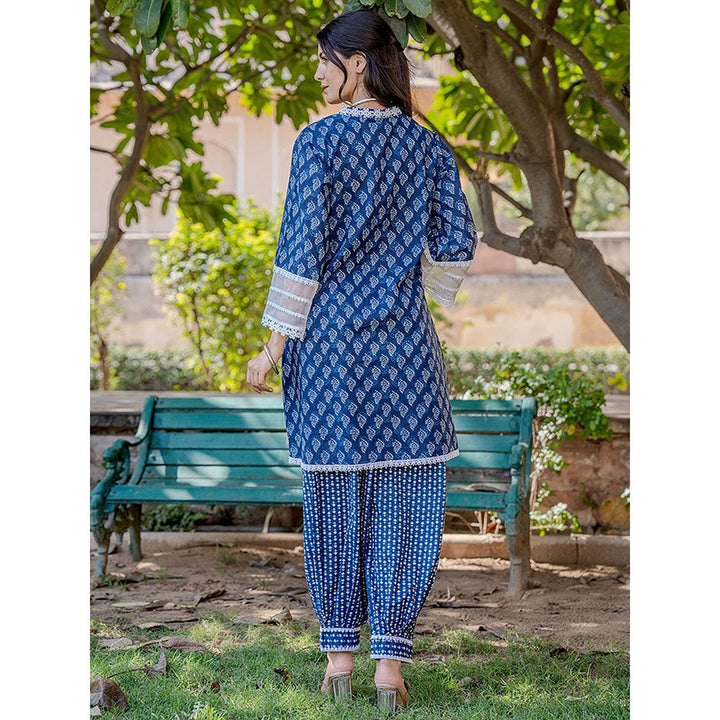 Yufta Cotton Blue Co-Ord (Set of 2)