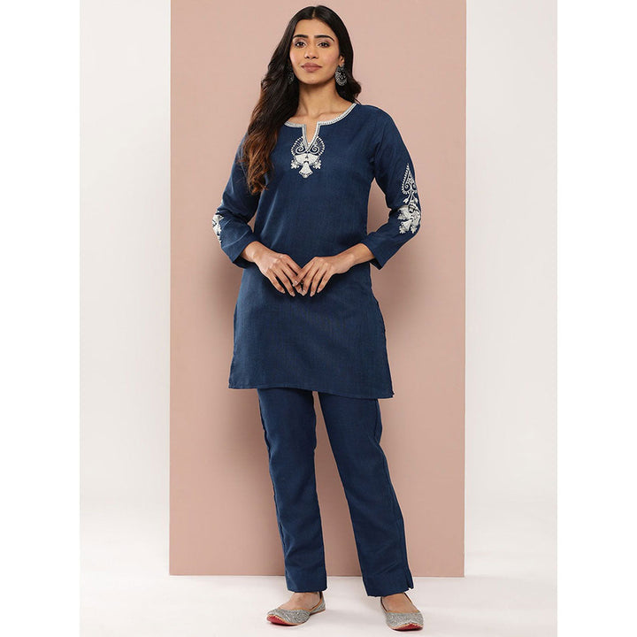 Yufta Blue Pure Cotton Co-Ord (Set of 2)