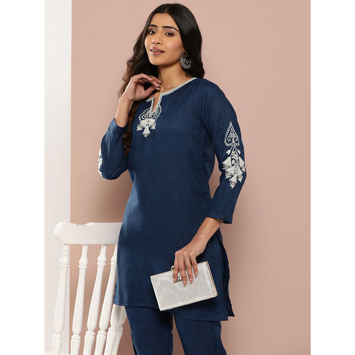 Yufta Blue Pure Cotton Co-Ord (Set of 2)