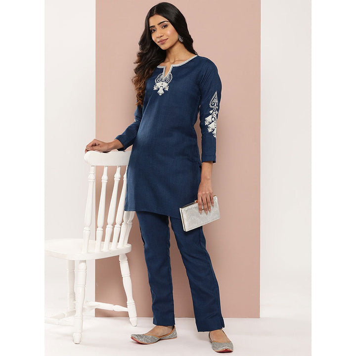 Yufta Blue Pure Cotton Co-Ord (Set of 2)