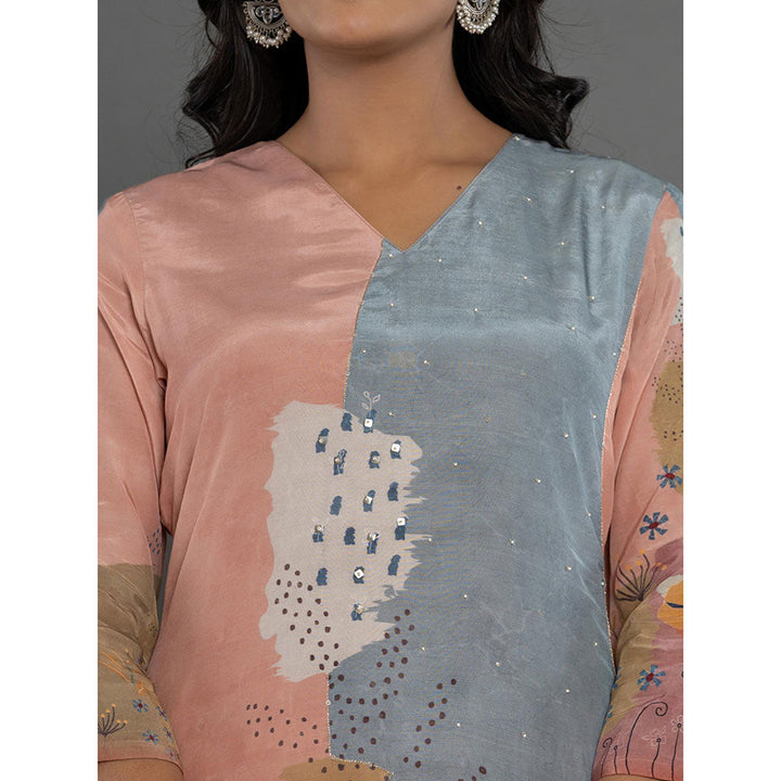 Yufta Print Kurta and Pants with Dupatta (Set of 3)