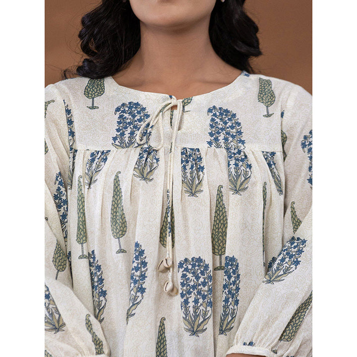 Yufta White Floral Printed Top