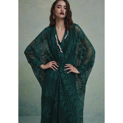 ZABELLA Green Soraya Embellished Kaftan