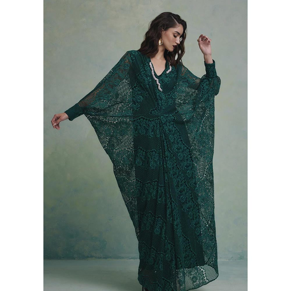 ZABELLA Green Soraya Embellished Kaftan