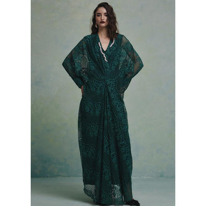 ZABELLA Green Soraya Embellished Kaftan