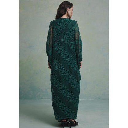 ZABELLA Green Soraya Embellished Kaftan