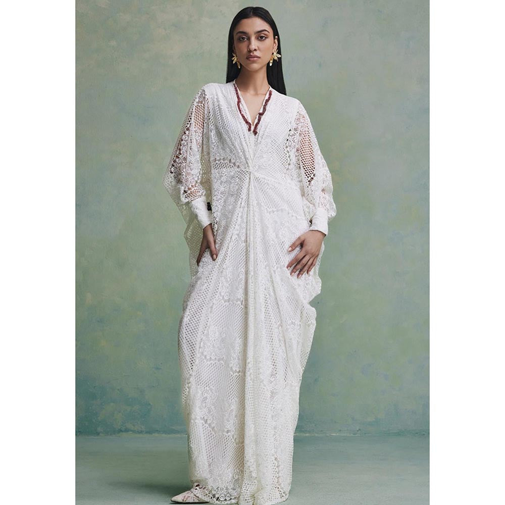 ZABELLA White Desert Filigree Kaftan
