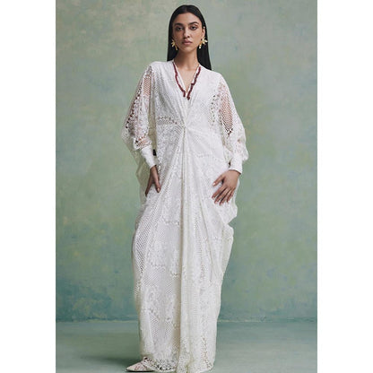 ZABELLA White Desert Filigree Kaftan