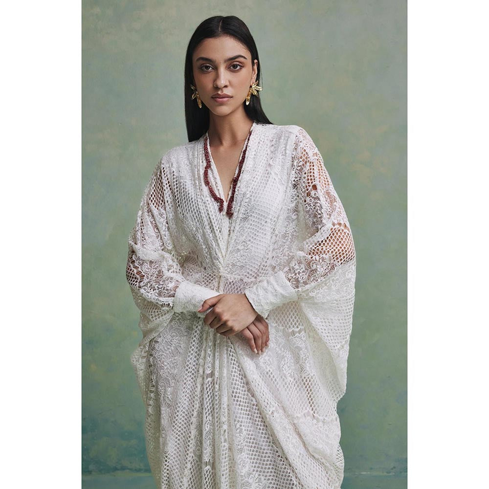 ZABELLA White Desert Filigree Kaftan