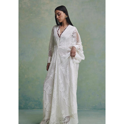 ZABELLA White Desert Filigree Kaftan