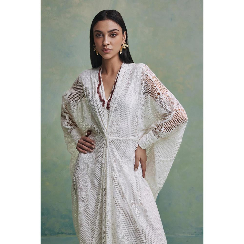 ZABELLA White Desert Filigree Kaftan