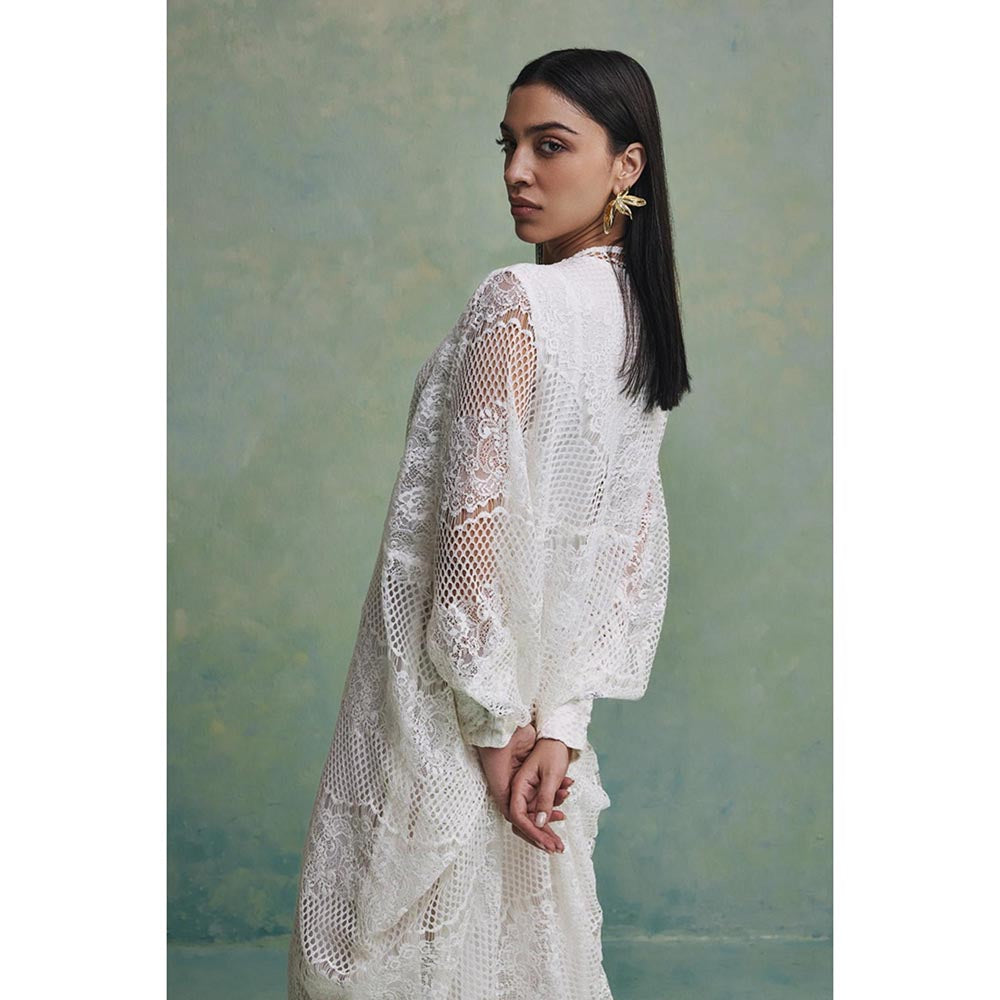 ZABELLA White Desert Filigree Kaftan