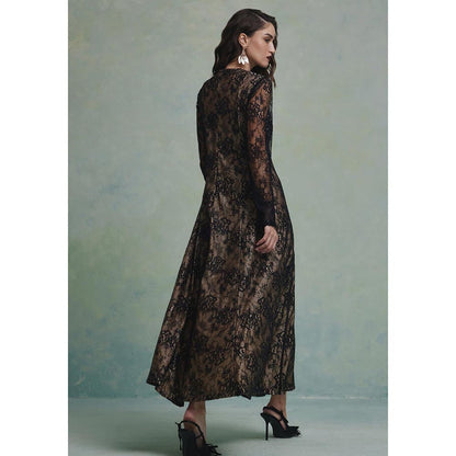 ZABELLA Black Empress Lace Gown