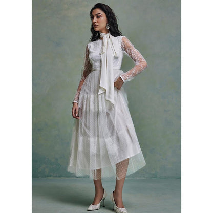 ZABELLA White Oasis Midi with Scarf