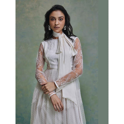 ZABELLA White Oasis Midi with Scarf
