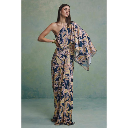ZABELLA Multi-Colour Victoria Wild Drape Dress