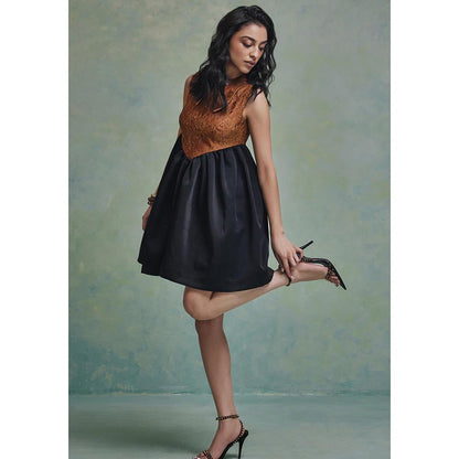 ZABELLA Black Mirage Mini Dress