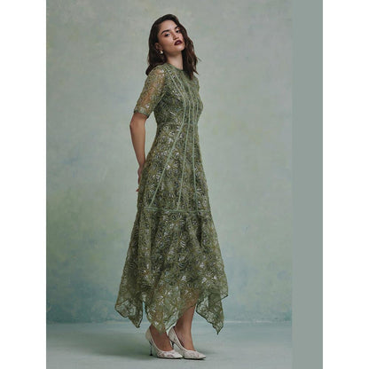 ZABELLA Green Lana Midi Dress