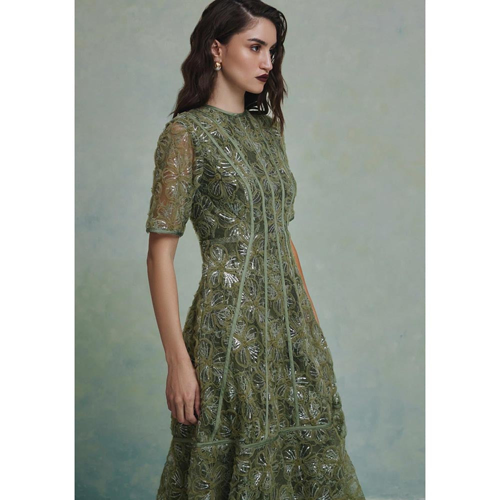 ZABELLA Green Lana Midi Dress