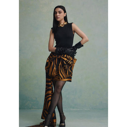 ZABELLA Black Zebra Epoque Mini Dress