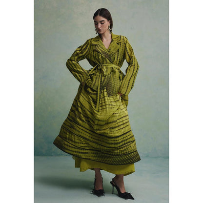 ZABELLA Green Monarch Dunes Gown with Blazer