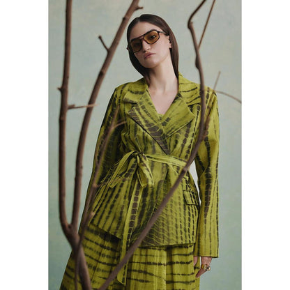 ZABELLA Green Monarch Dunes Gown with Blazer