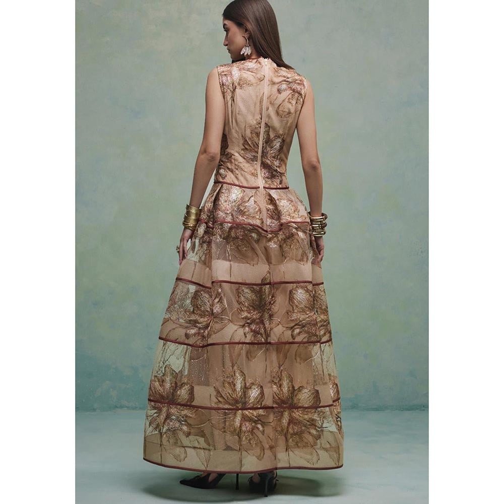 ZABELLA Brown Paradise Lace Gown