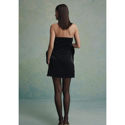 ZABELLA Black Dune Rose Mini Dress