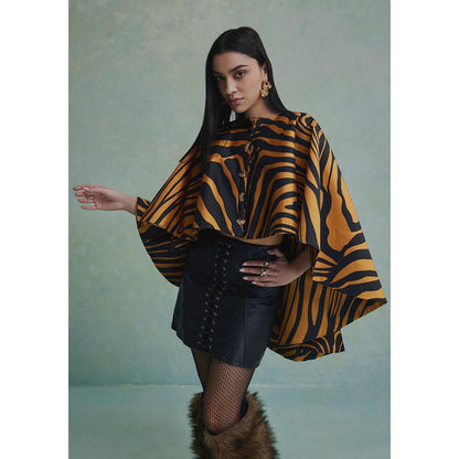 ZABELLA Black Baroque Beast High Low Jacket