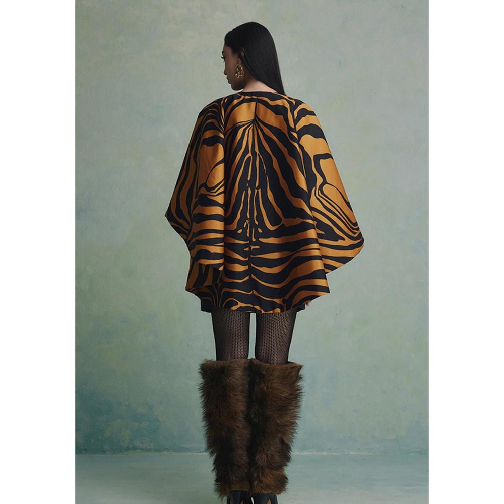 ZABELLA Black Baroque Beast High Low Jacket