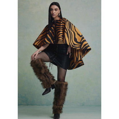 ZABELLA Black Baroque Beast High Low Jacket