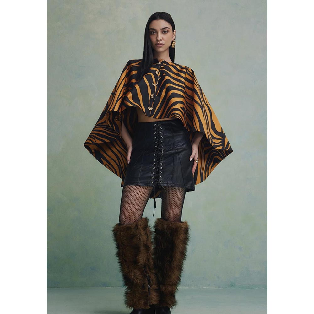 ZABELLA Black Baroque Beast High Low Jacket