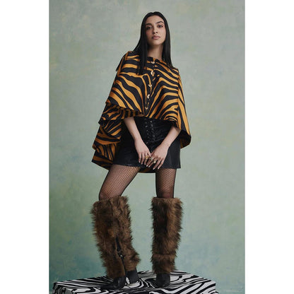 ZABELLA Black Baroque Beast High Low Jacket