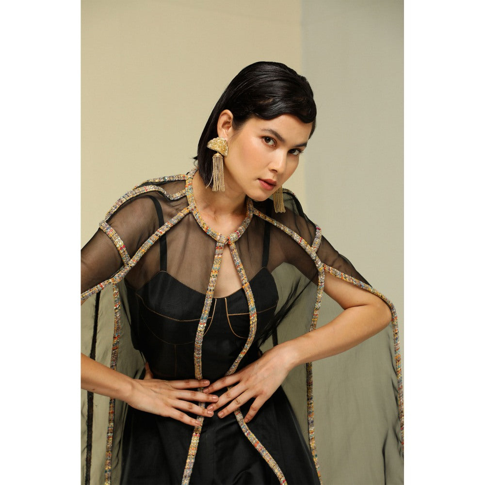 Zaitra Organza Cape Jacket
