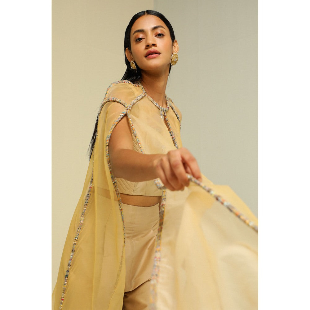 Zaitra Organza Cape Jacket