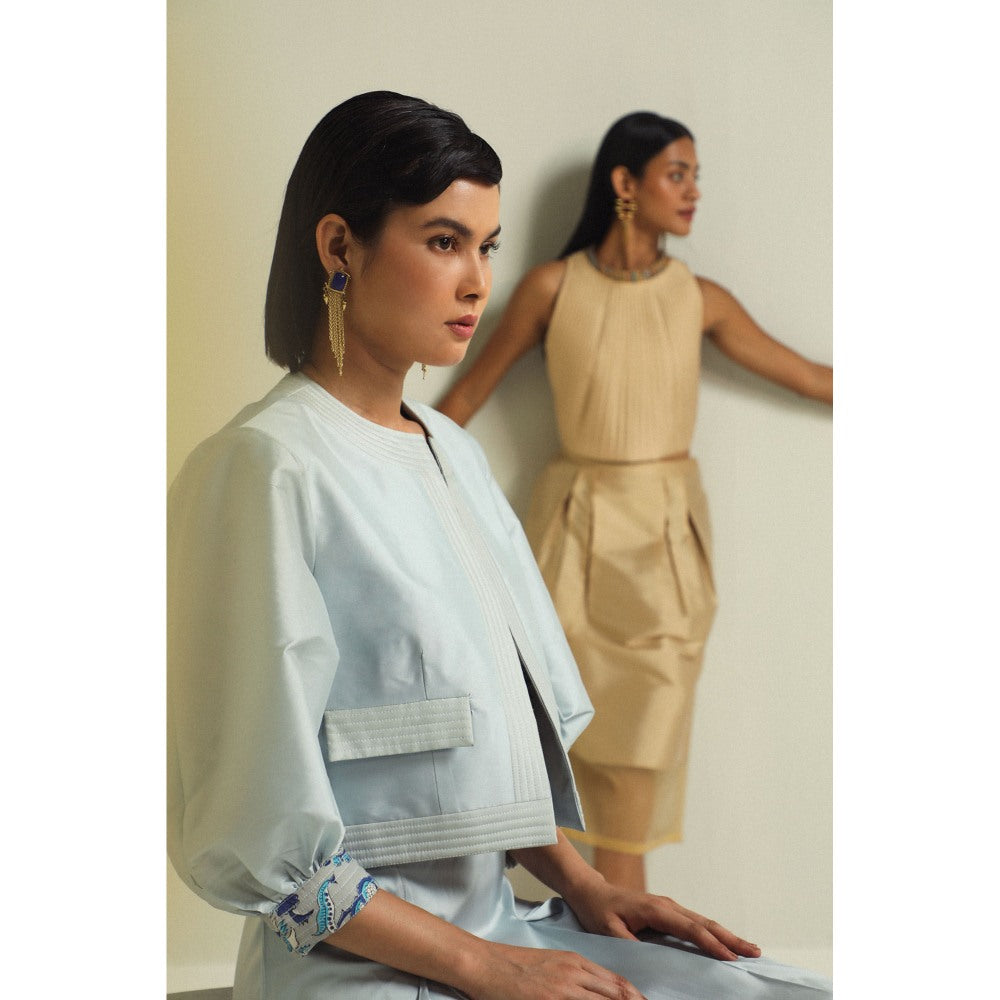 Zaitra Gold Crop Top