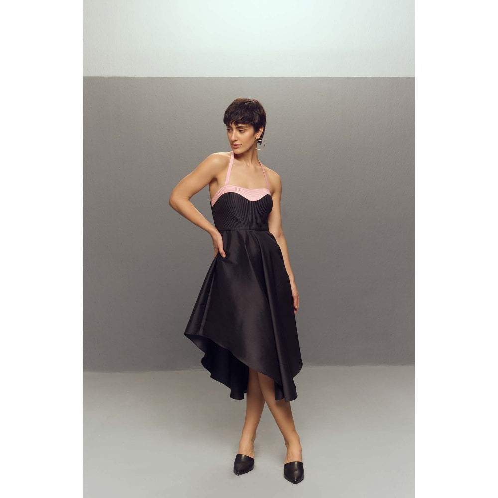 Zaitra Black Umbrella Dress