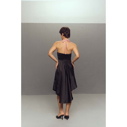 Zaitra Black Umbrella Dress