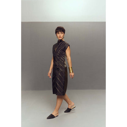 Zaitra Black Ripple Dress
