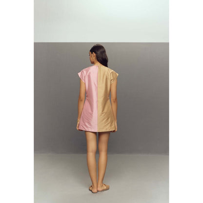 Zaitra Beige Ripple Dress