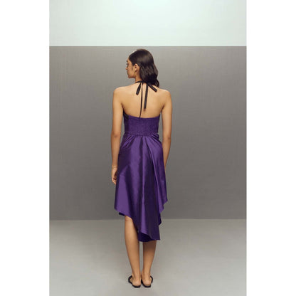 Zaitra Purple Umbrella Dress