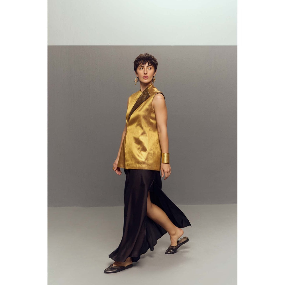 Zaitra Gold Buckle Wrap Jacket