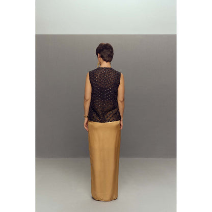 Zaitra Black Cleopatra Waist Coat