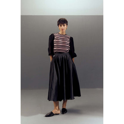 Zaitra Black Ripple Top