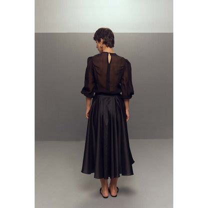 Zaitra Black Ripple Top