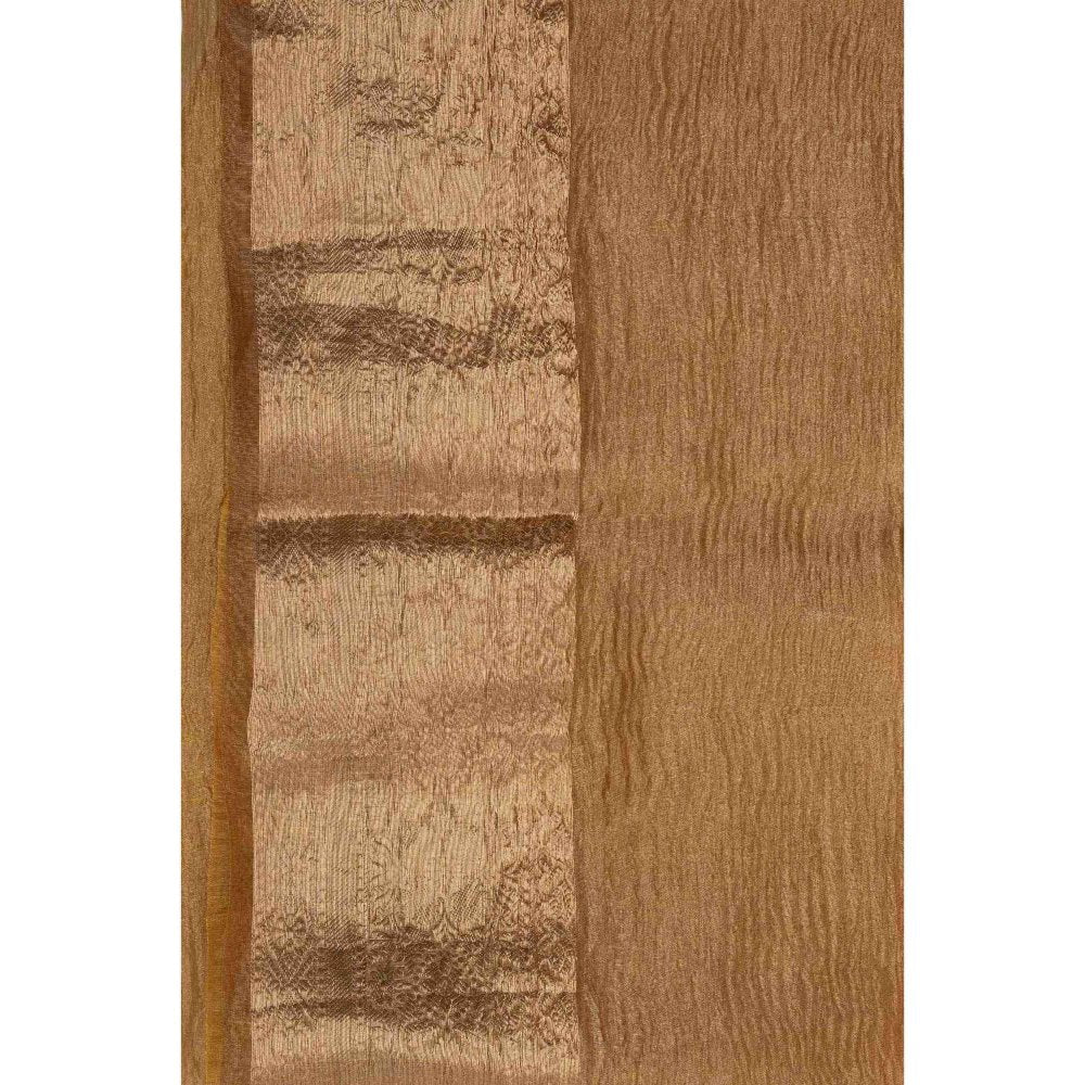 Zal from Benaras Golden Silk Banarasi Handloom Saree with Unstitched Blouse