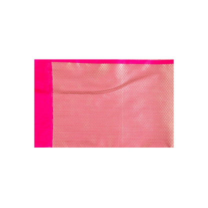 Zal from Benaras Hot Pink Handloom Saree with Unstitched Blouse