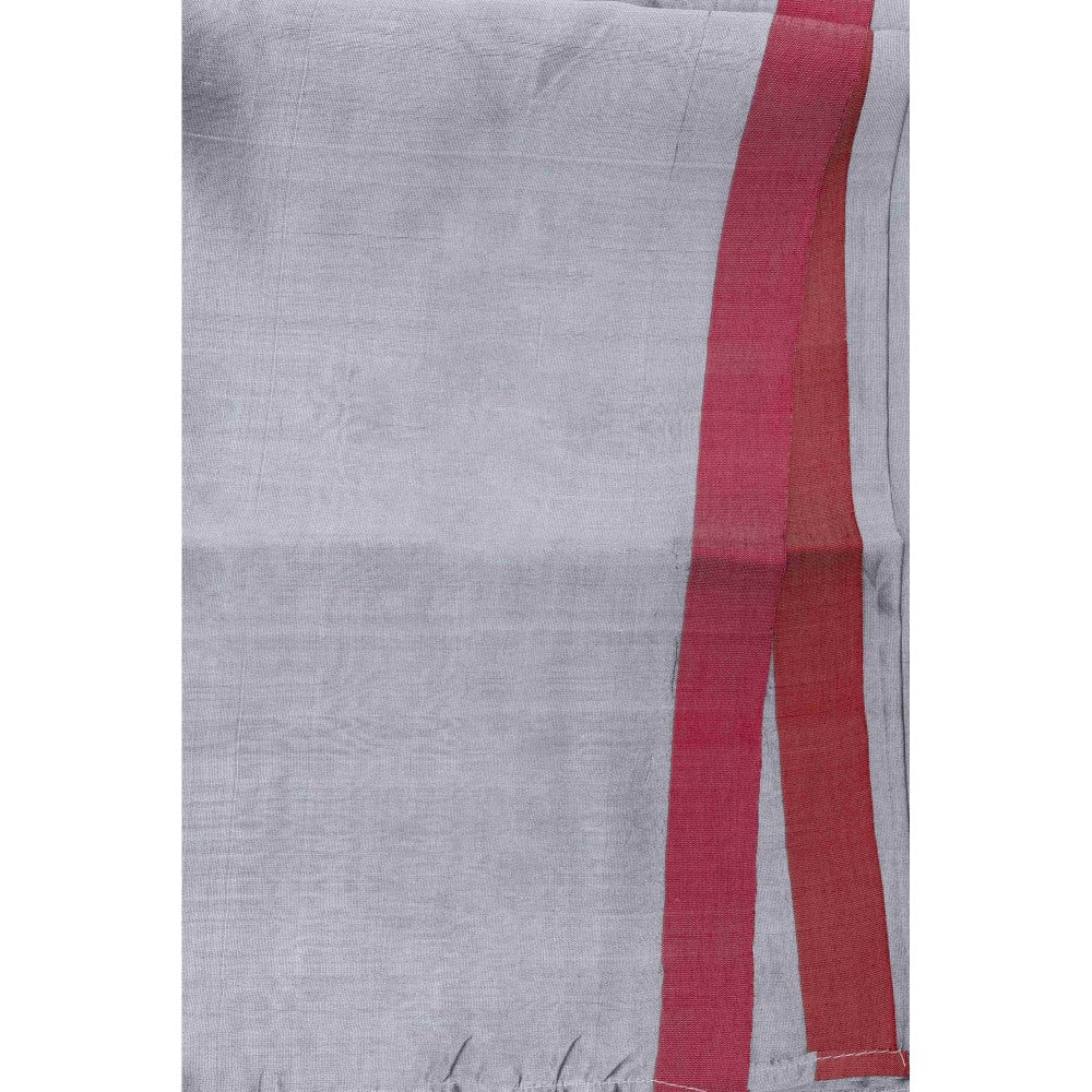 Zal from Benaras Bottle Green Toned Pure Chanderi Silk Saree with Unstitched Blouse