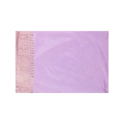 Zal from Benaras Lavender Pure Monga Silk Banarasi Handloom Saree without Blouse