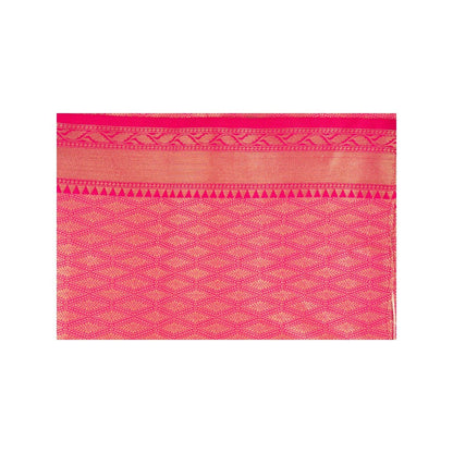 Zal from Benaras Off White Pure Silk Zari Banarasi Handloom Saree without Blouse Piece